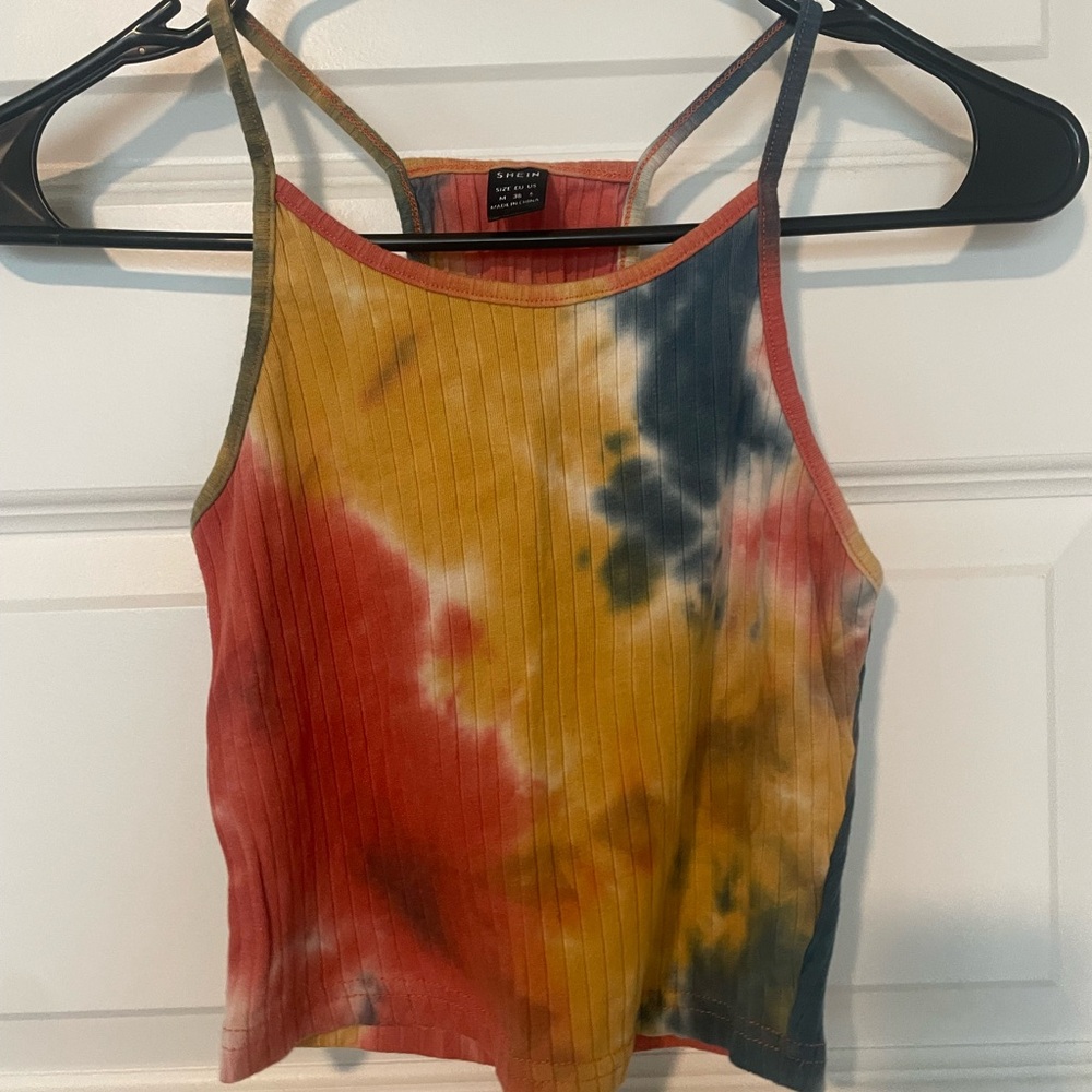 SOLD SHEIN Multicolor Tie-Dye crop top